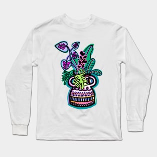 Tropical flower pot Long Sleeve T-Shirt